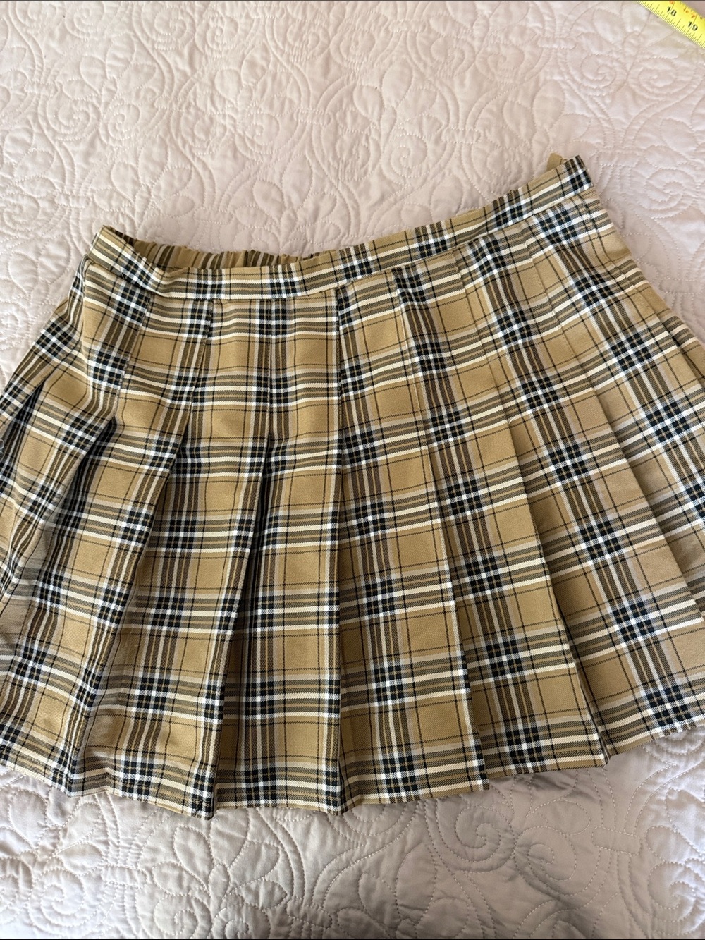 Plaid Pleated Mini Skirt by Wild Fable